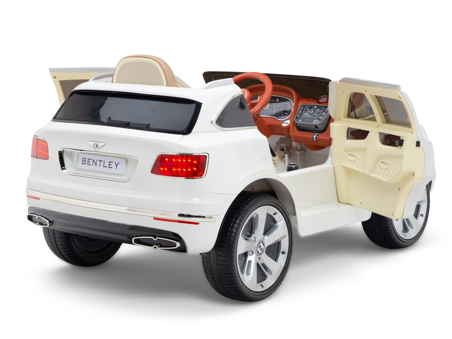 12V Bentley Bentayga Kids Electric Ride On Car/SUV with Remote - White