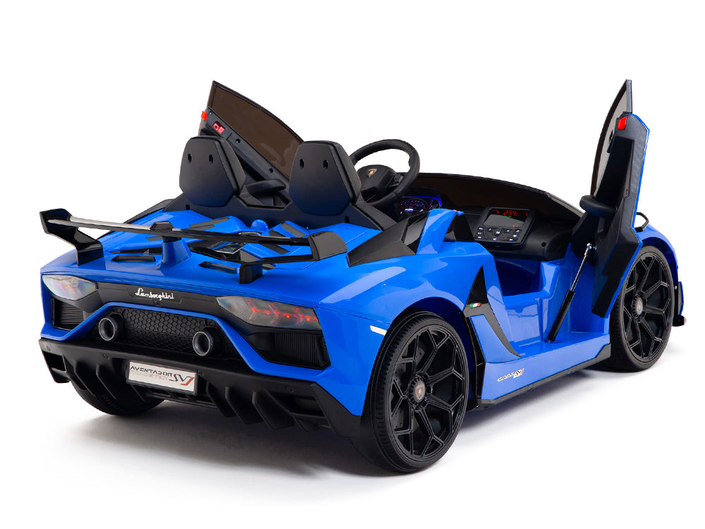 24V Lamborghini SVJ Ride On DRIFT Car with Remote Control - Blue