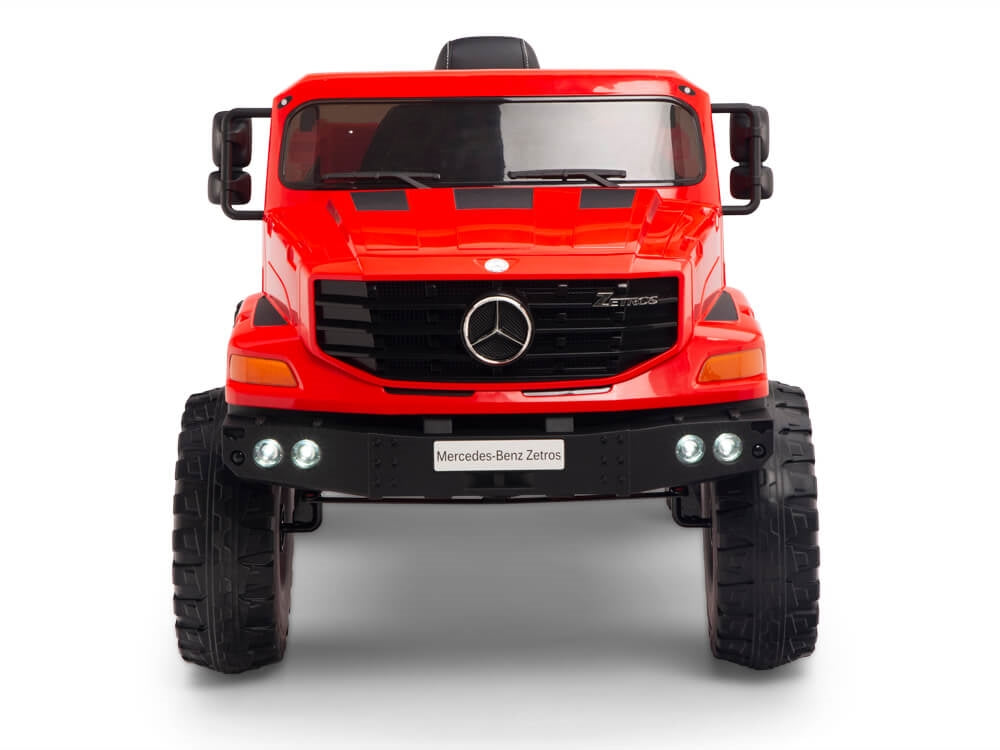 12V Mercedes Zetros One Seat Ride On Truck Red