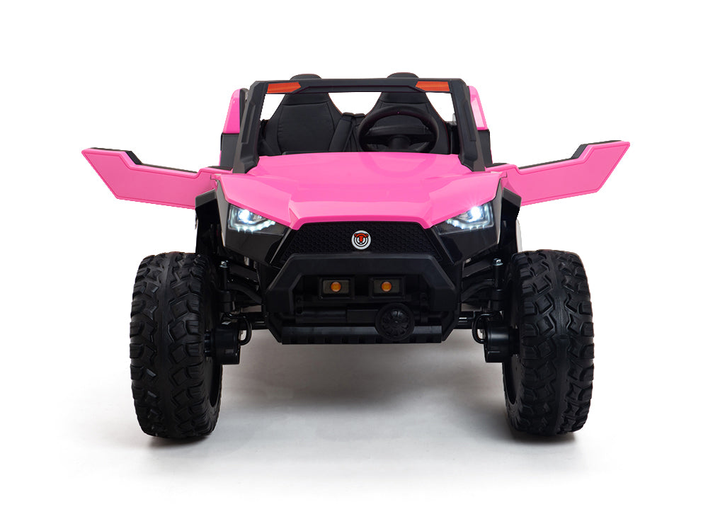 24V Red Tiger All Terrain UTV Ride on Buggy with Remote - Pink