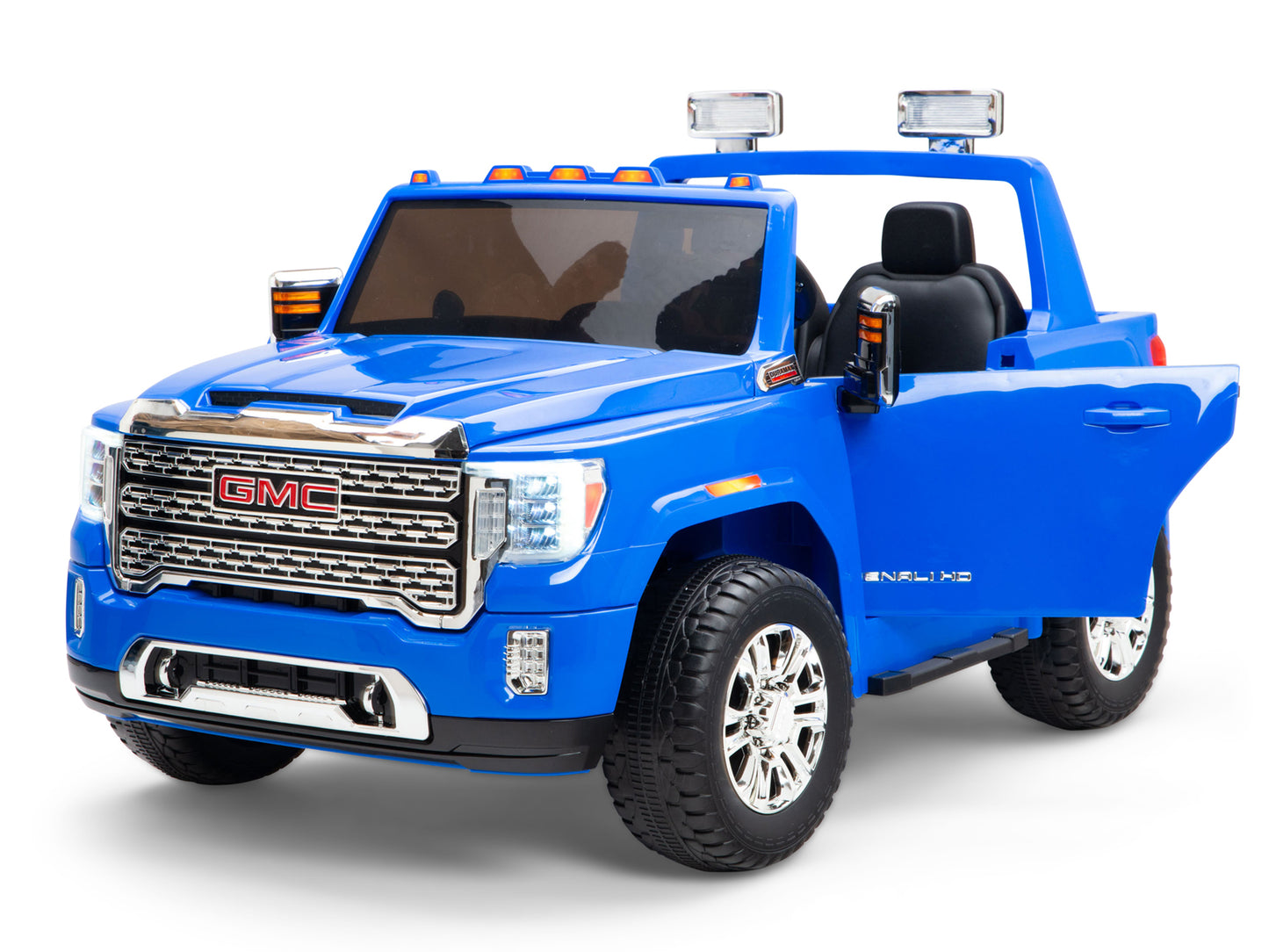 12V GMC Sierra Denali Kids Electric Ride On Truck with Remote Control - Blue