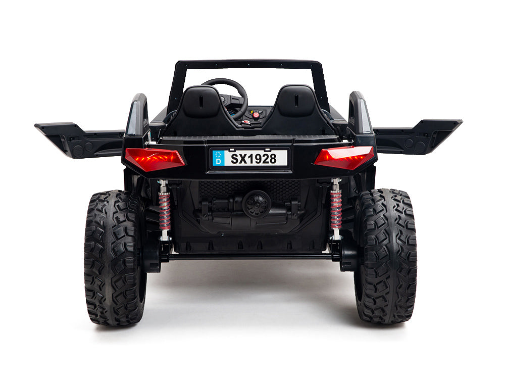 24V Red Tiger All Terrain UTV Ride on Buggy with Remote - Carbon Black