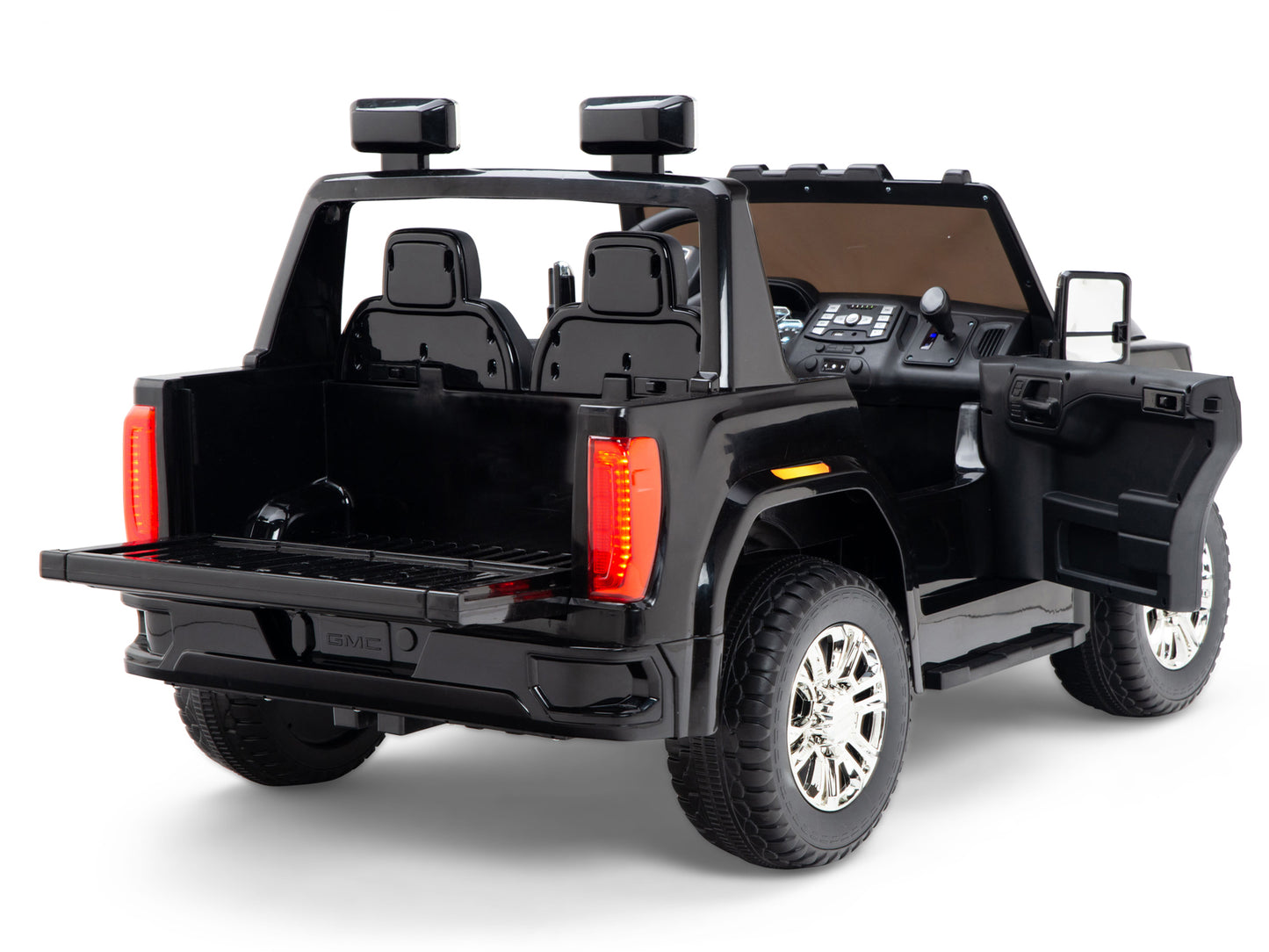 12V GMC Sierra Denali Kids Electric Ride On Truck with Remote Control - Black