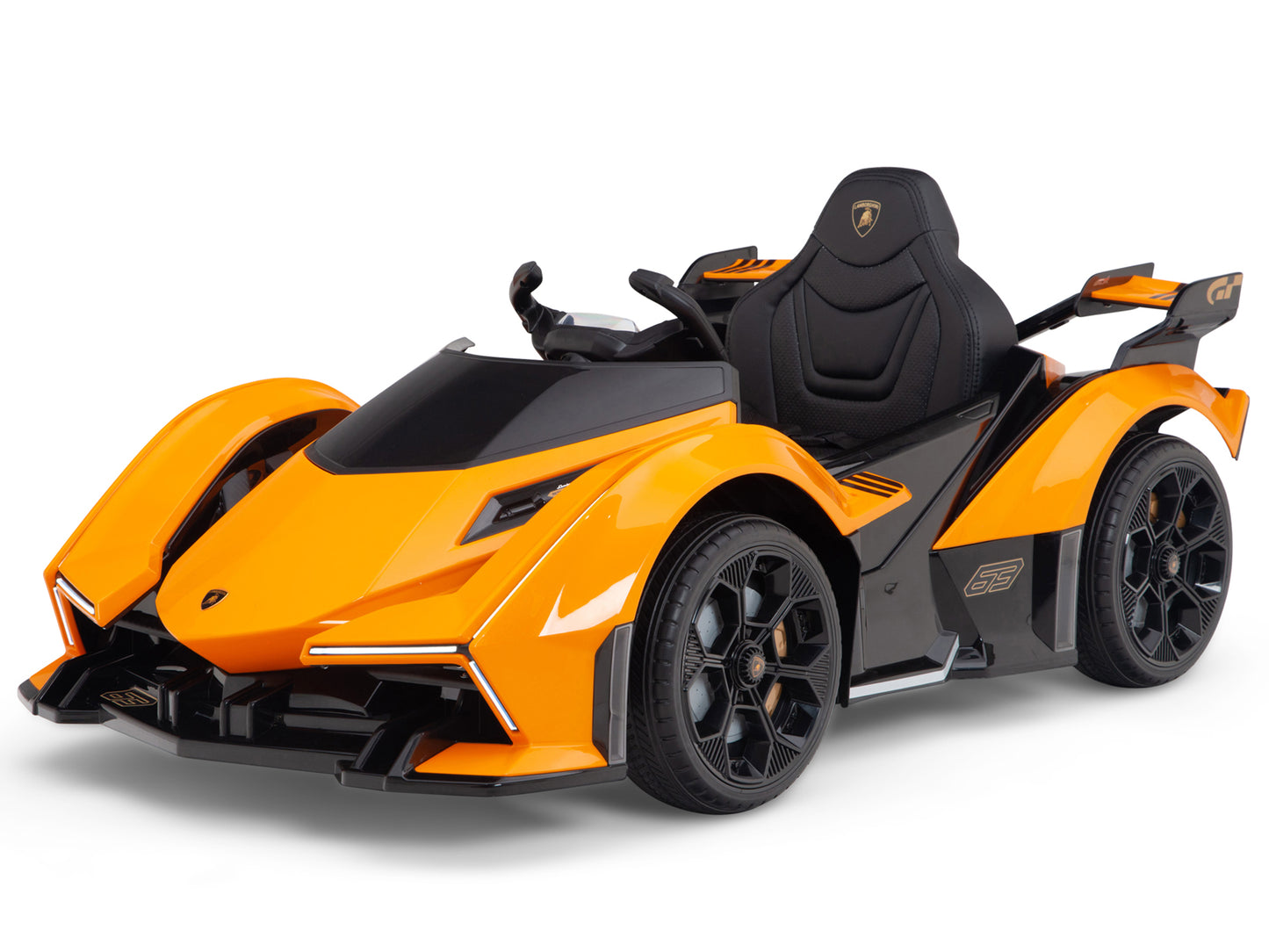 Lamborghini V12 Vision GT Kids Ride On Car with Remote Control - Orange