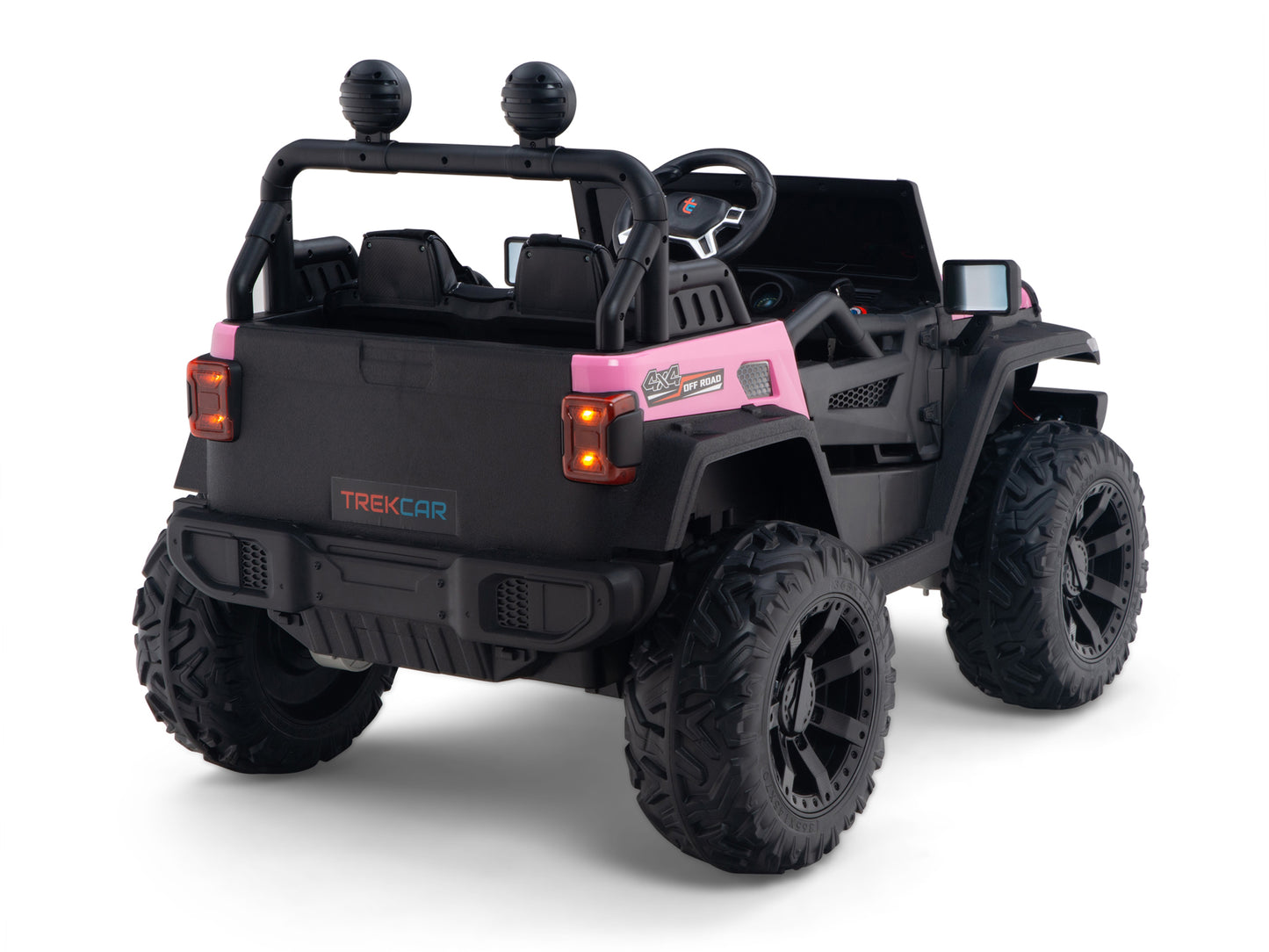 4WD Trekcar Kids Ride On Truck with EVA Wheels and Remote Control - Pink