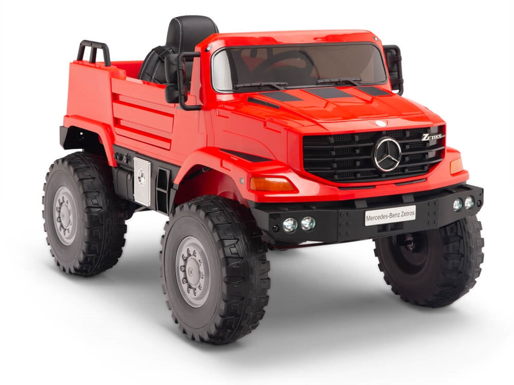 12V Mercedes Zetros One Seat Ride On Truck Red