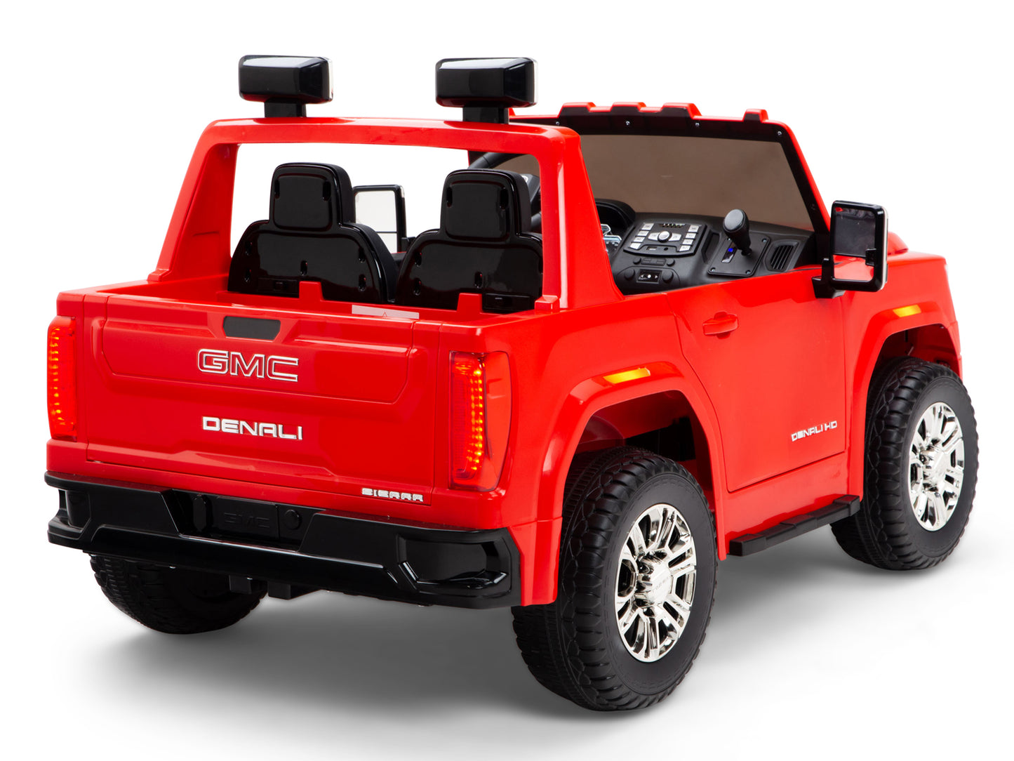 12V GMC Sierra Denali Kids Electric Ride On Truck with Remote Control - Red