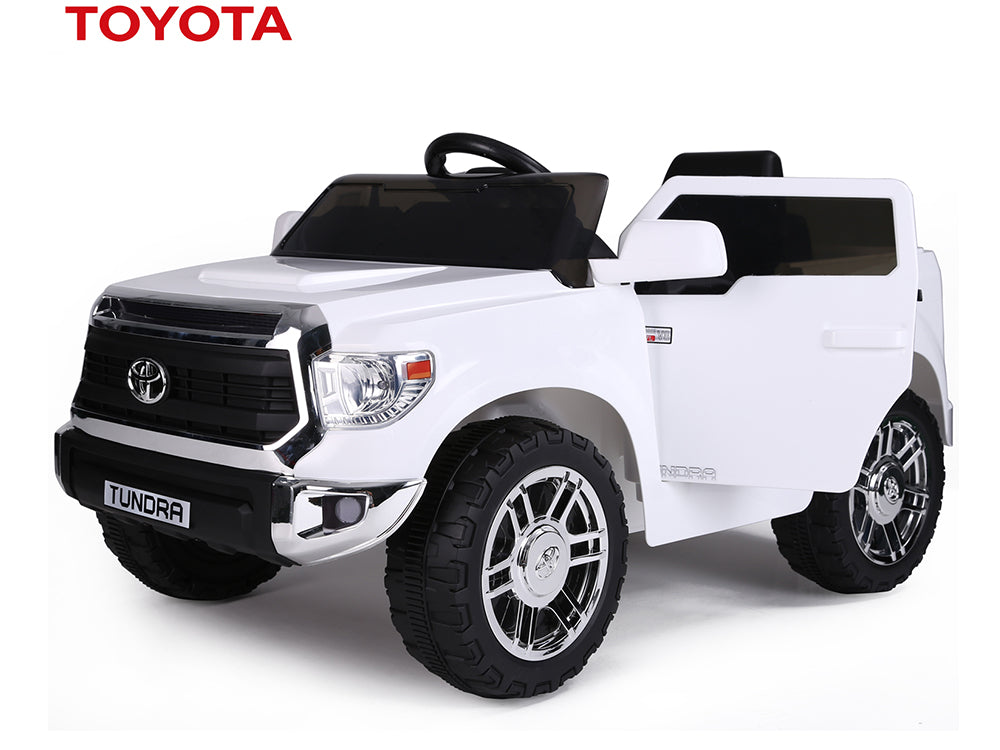 12V Kids Battery Powered Mini Toyota Tundra Ride-On Truck with Remote Control - White