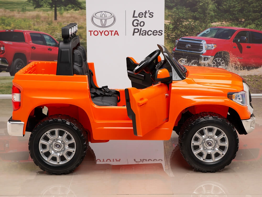 Kids 12V Toyota Tundra Ride On Truck Orange