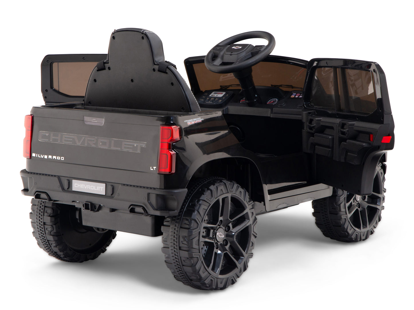 12V Chevrolet Silverado Kids Ride On Truck with Remote Control – Black