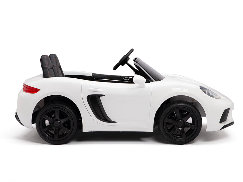 24V Super Sport GT Kids Ride On Car - White