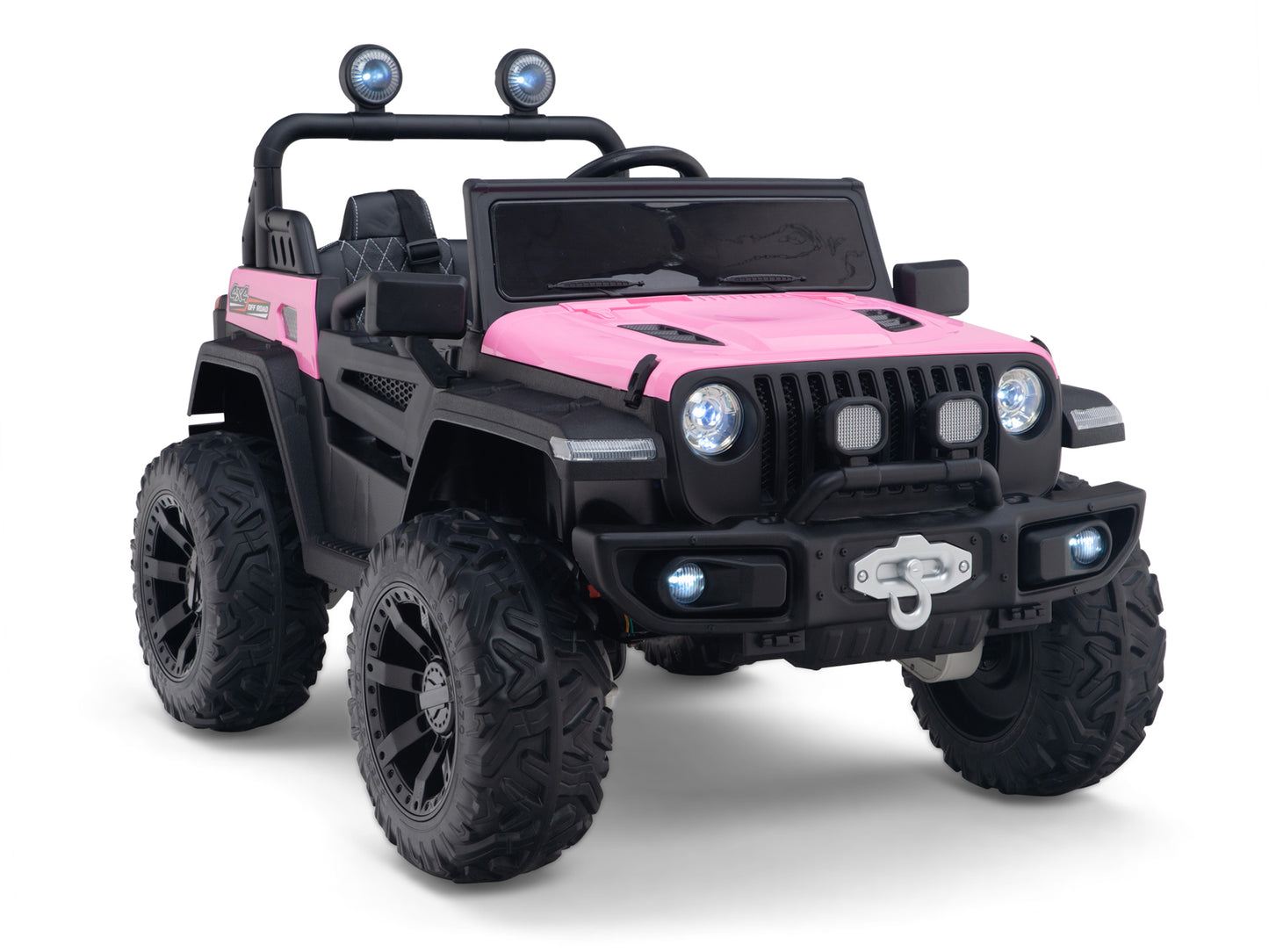 4WD Trekcar Kids Ride On Truck with EVA Wheels and Remote Control - Pink