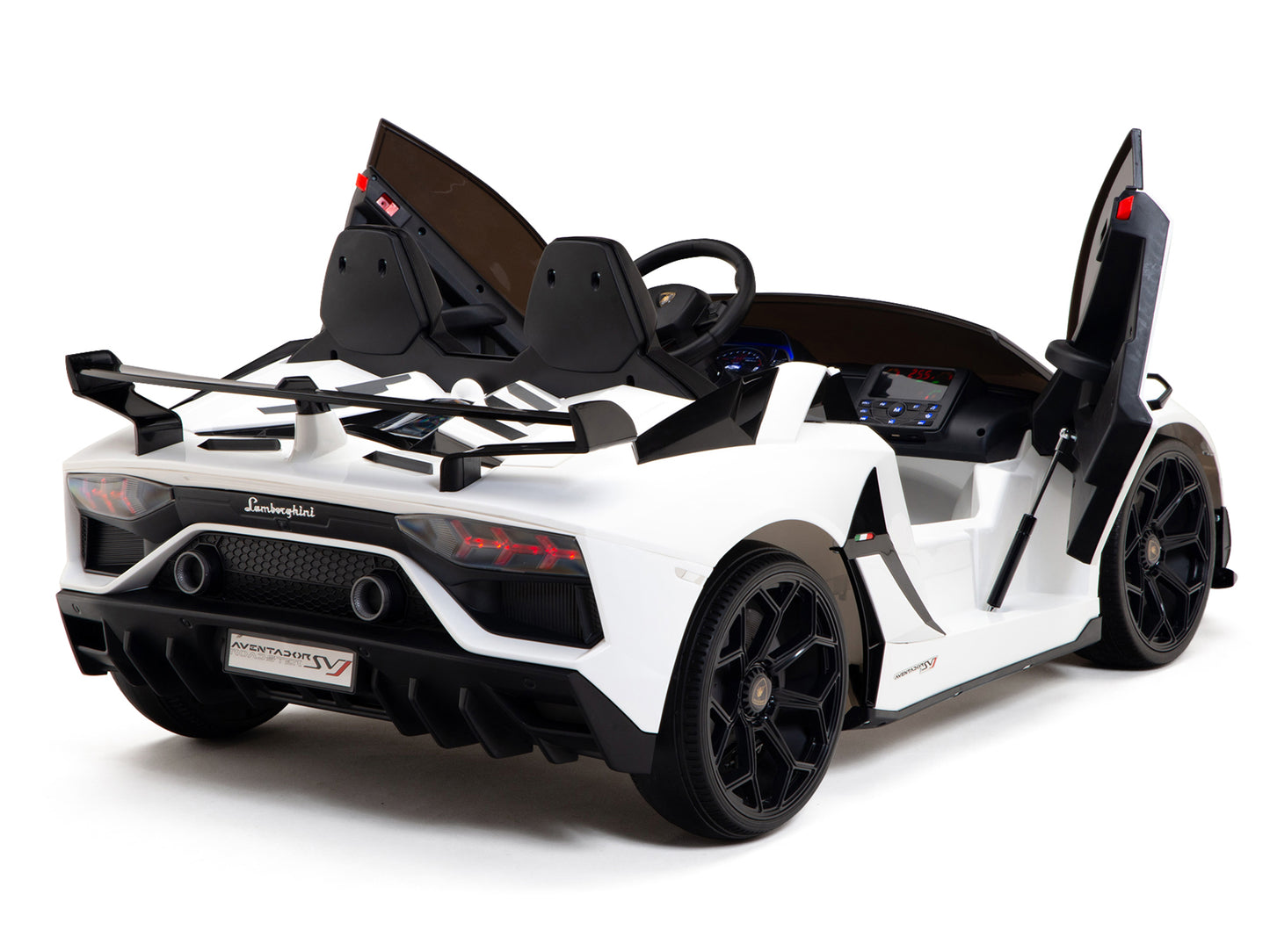 24V Lamborghini SVJ Ride On DRIFT Car with Remote Control - White