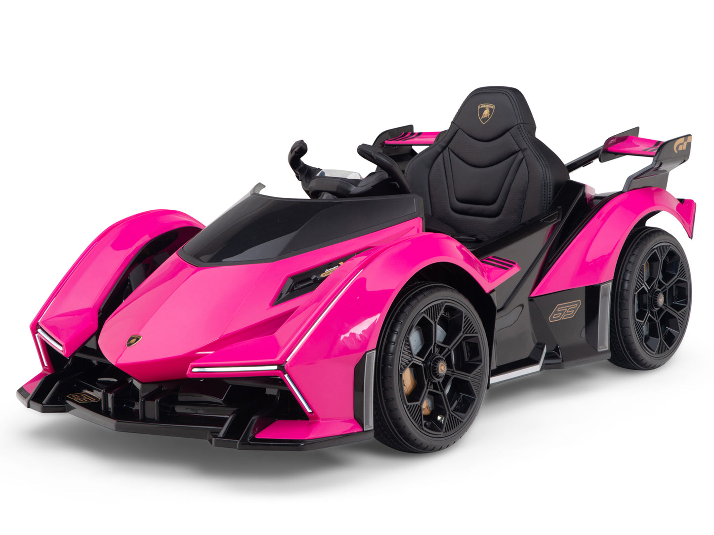 Lamborghini V12 Vision GT Kids Ride On Car with Remote Control - Pink