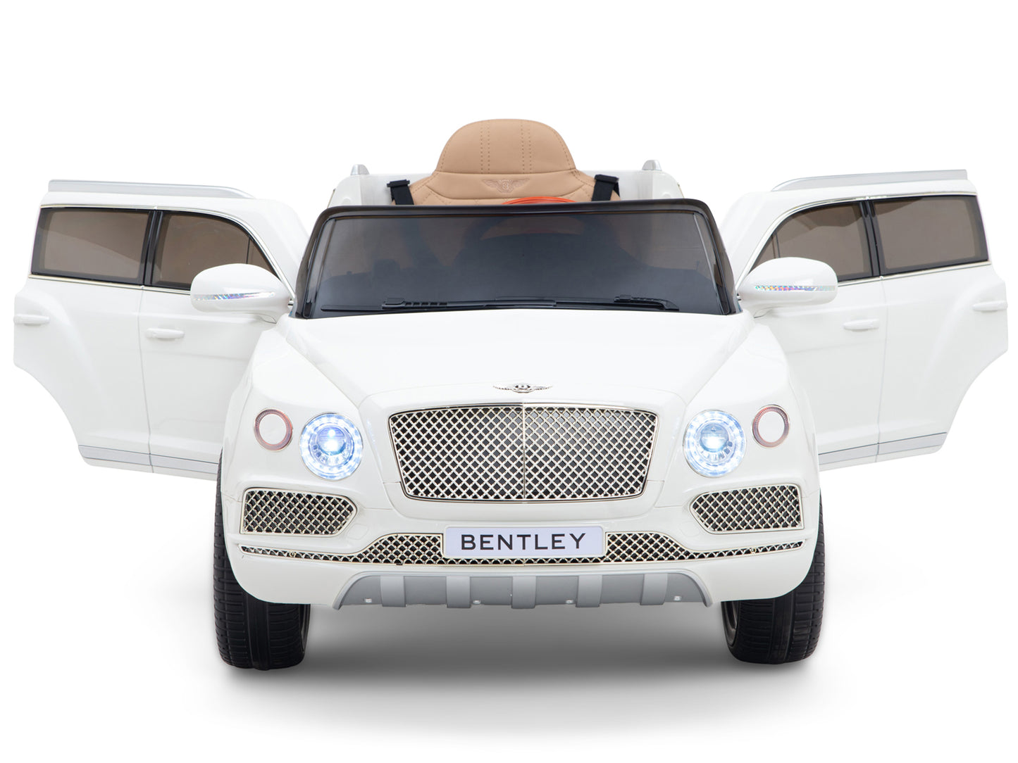 12V Bentley Bentayga Kids Electric Ride On Car/SUV with Remote - White