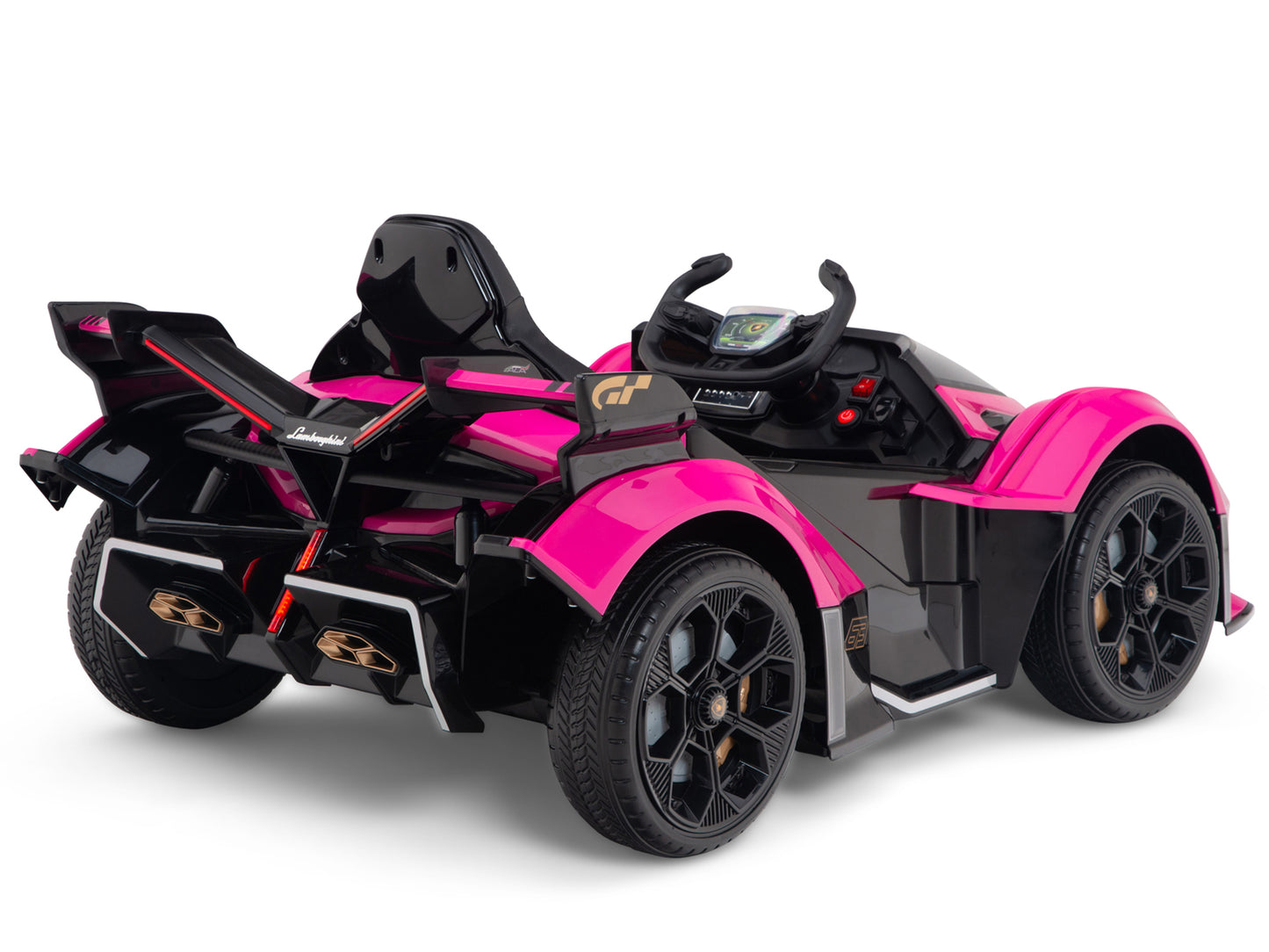 Lamborghini V12 Vision GT Kids Ride On Car with Remote Control - Pink