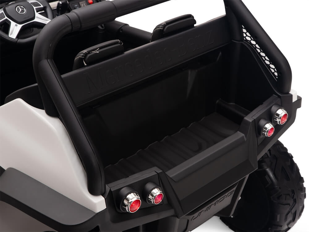 12V Mercedes Benz UNIMOG  Kids Ride On UTV White