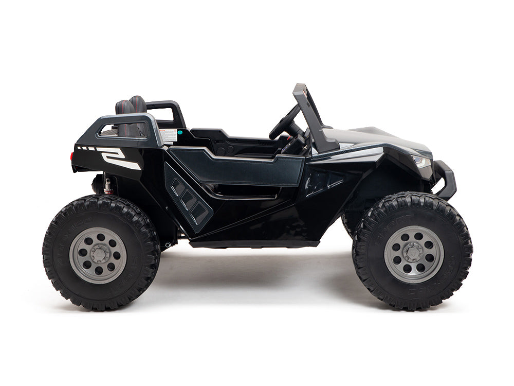 24V Red Tiger All Terrain UTV Ride on Buggy with Remote - Carbon Black