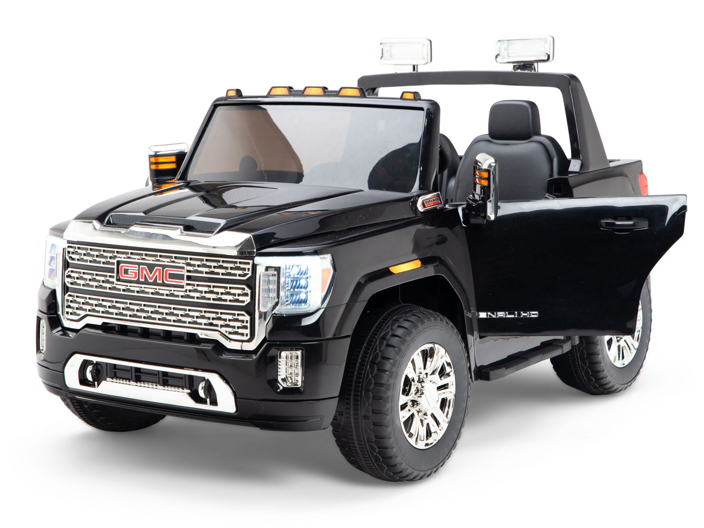 12V GMC Sierra Denali Kids Electric Ride On Truck with Remote Control - Black