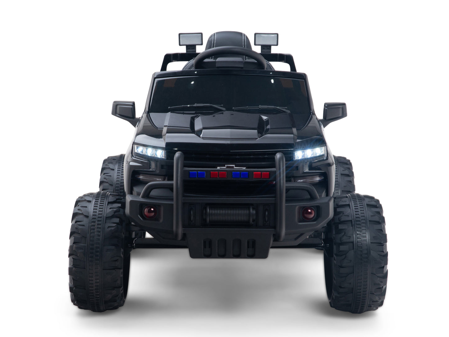 24V Chevrolet Silverado Lifted Ride On Truck with Remote Control – Black