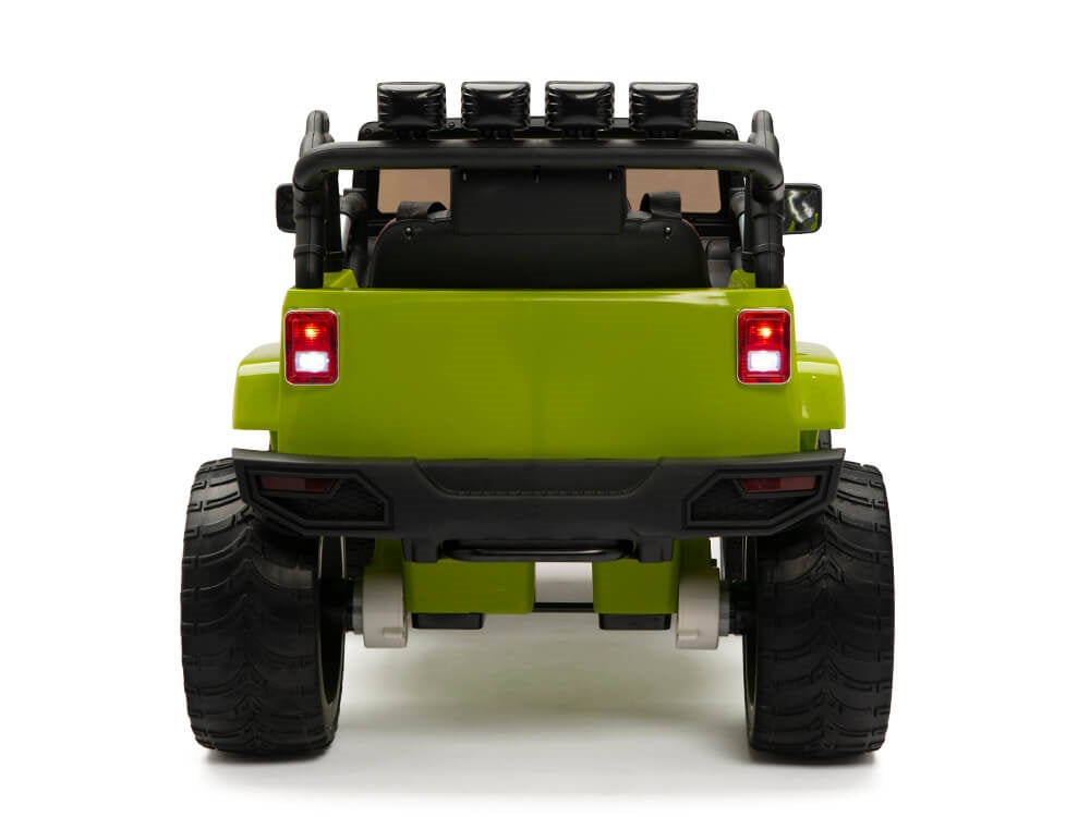 12V Jeep Rubber Wheels Green