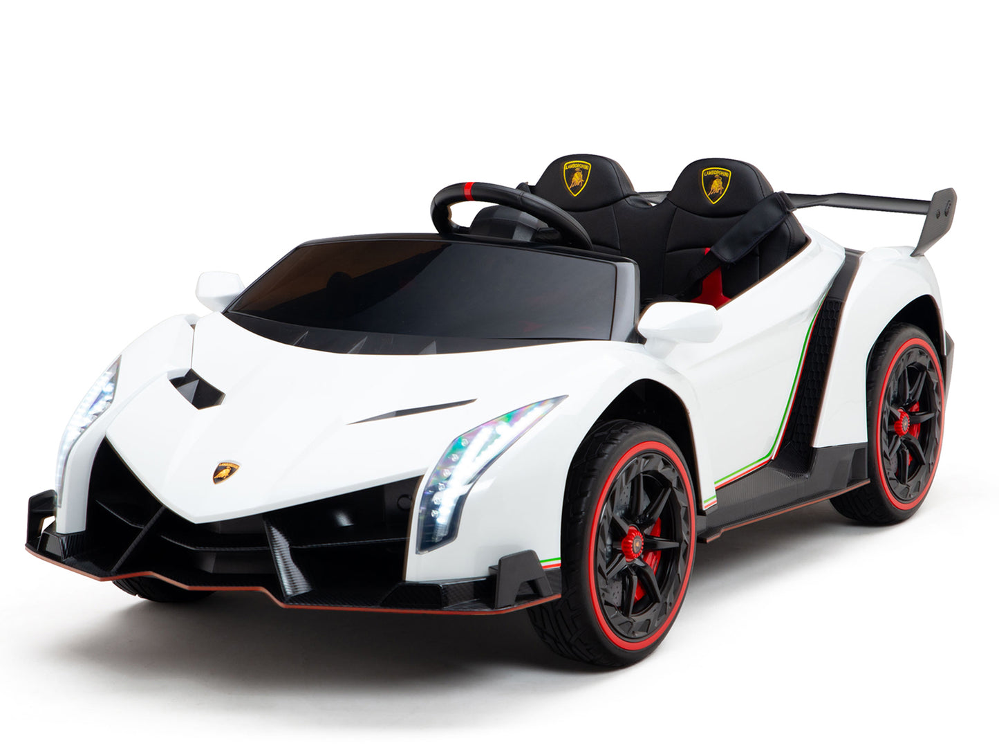 2WD / AWD Kids Premium Lamborghini Veneno Ride On Car with Remote Control - White