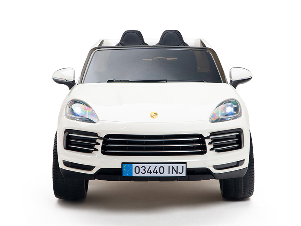 12V Porsche Cayenne Kids Electric Ride On Car with Remote Control - White