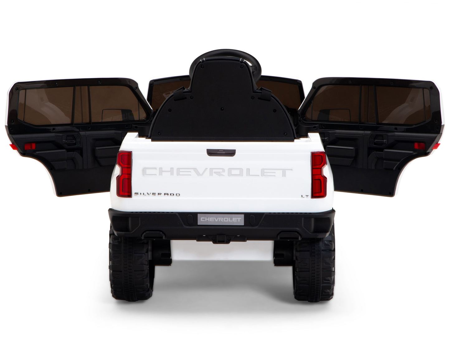 12V Chevrolet Silverado Kids Ride On Truck with Remote Control – White