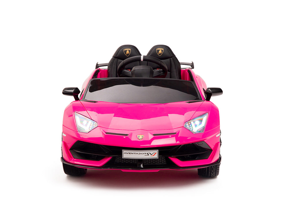 12V Lamborghini Aventador SVJ Kids Ride On Sports Car with Remote - Pink