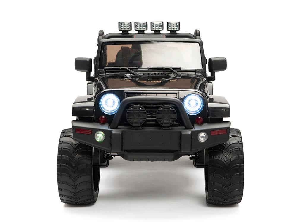12V Jeep Rubber Wheels Black