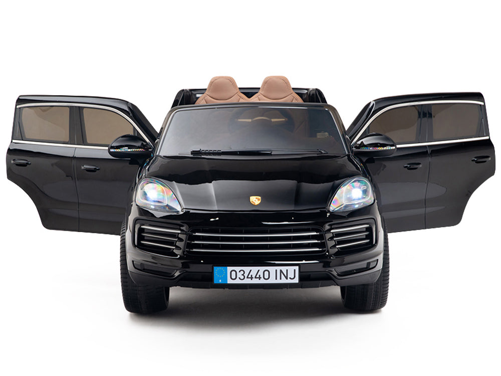 12V Porsche Cayenne Kids Electric Ride On Car with Remote Control - Black