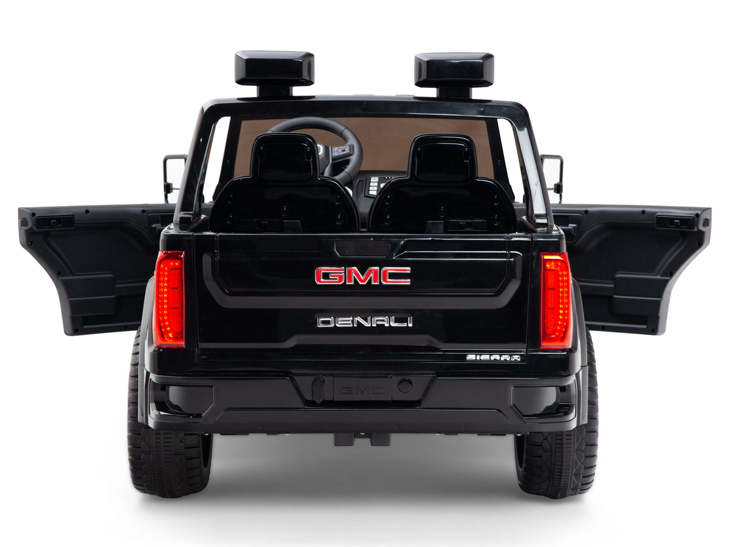 12V GMC Sierra Denali Kids Electric Ride On Truck with Remote Control - Black