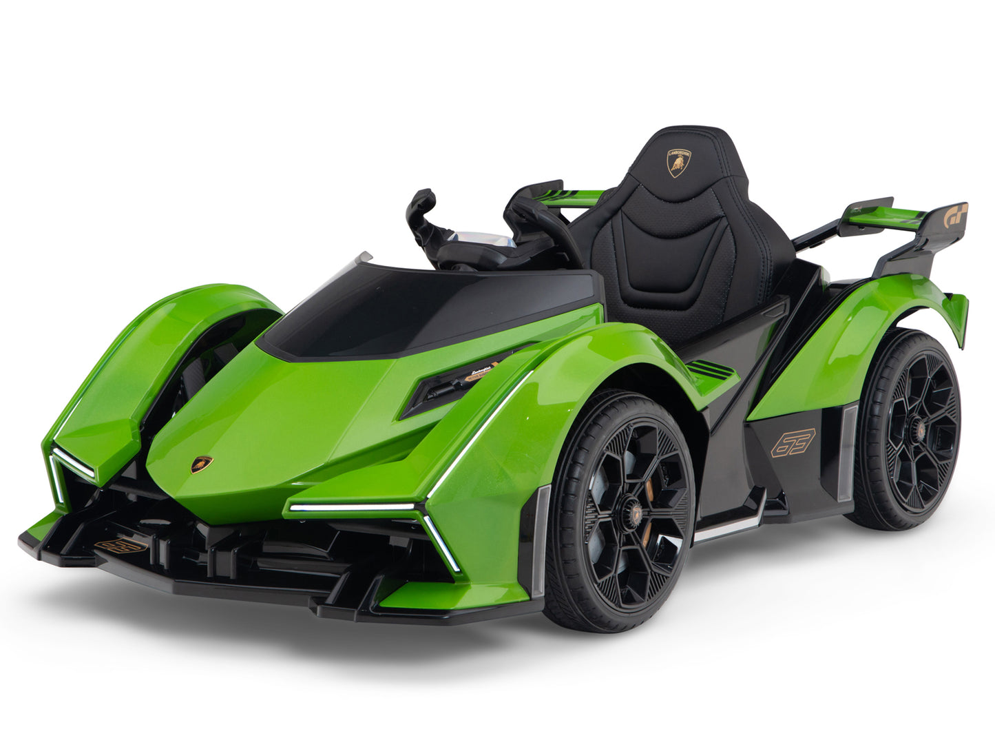 Lamborghini V12 Vision GT Kids Ride On Car with Remote Control - Green