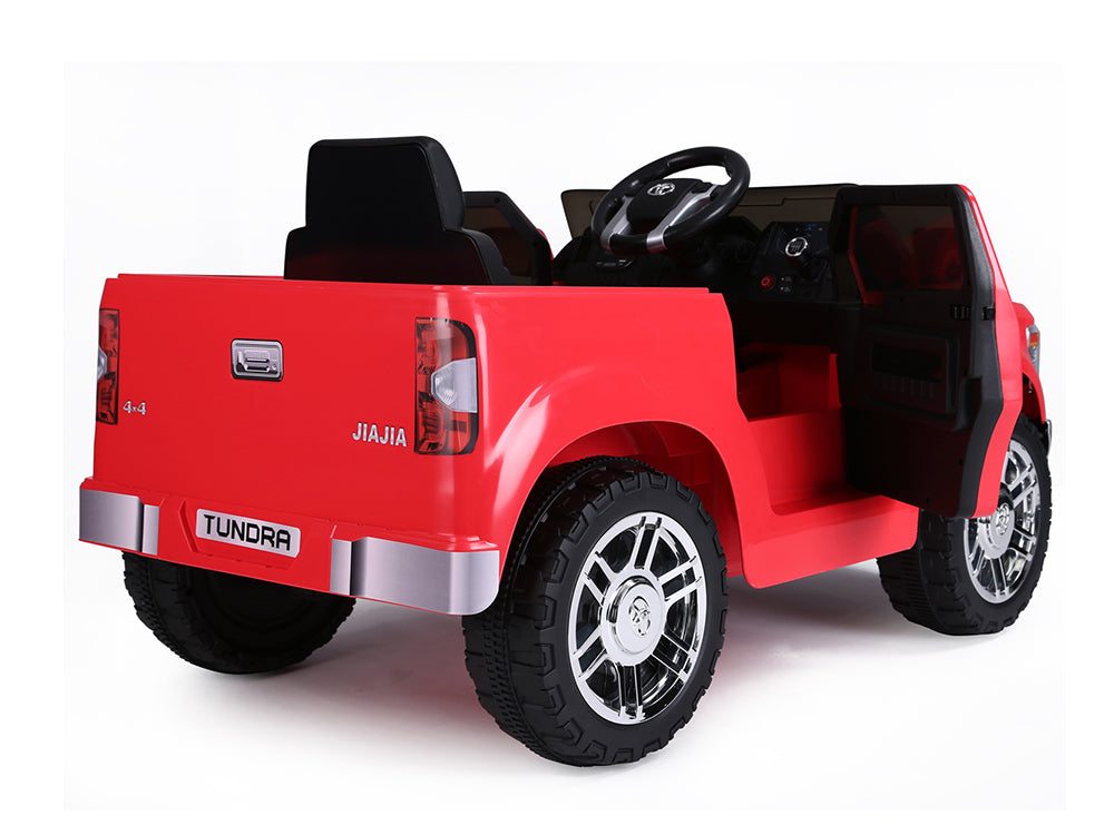 12V Kids Battery Powered Mini Toyota Tundra Ride-On Truck with Remote Control - Red