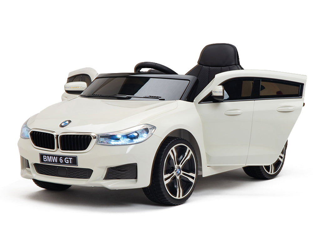 12V BMW 6 Series GT Kids Electric Powered Ride On Car with Remote - White