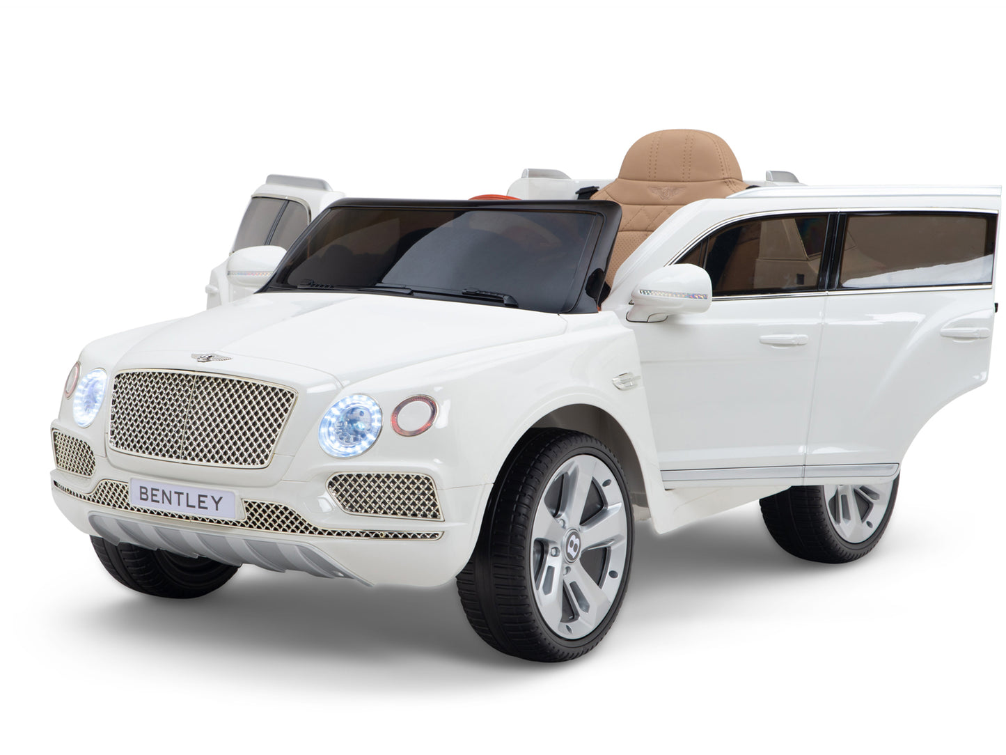 12V Bentley Bentayga Kids Electric Ride On Car/SUV with Remote - White