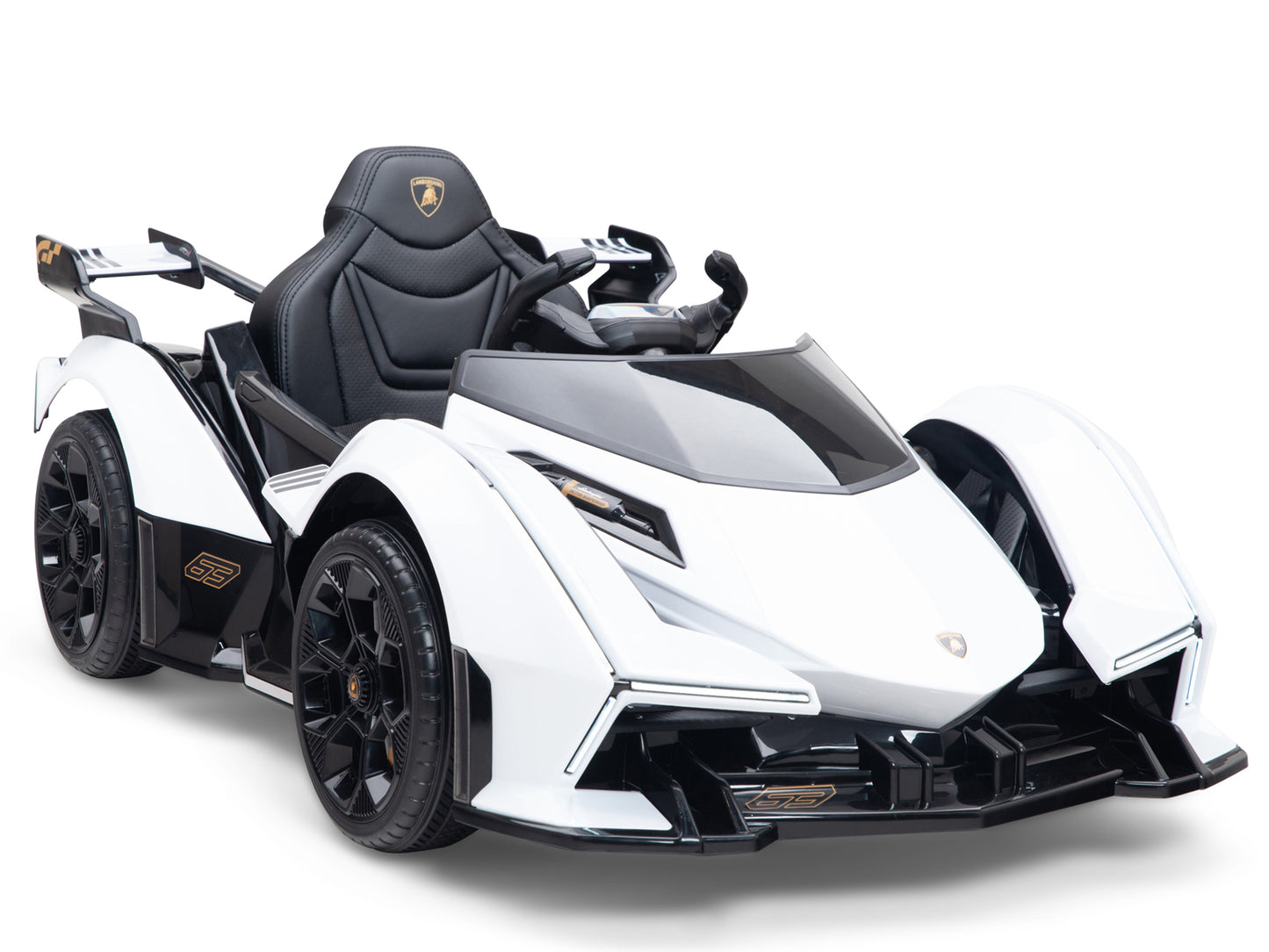 Lamborghini V12 Vision GT Kids Ride On Car with Remote Control - White