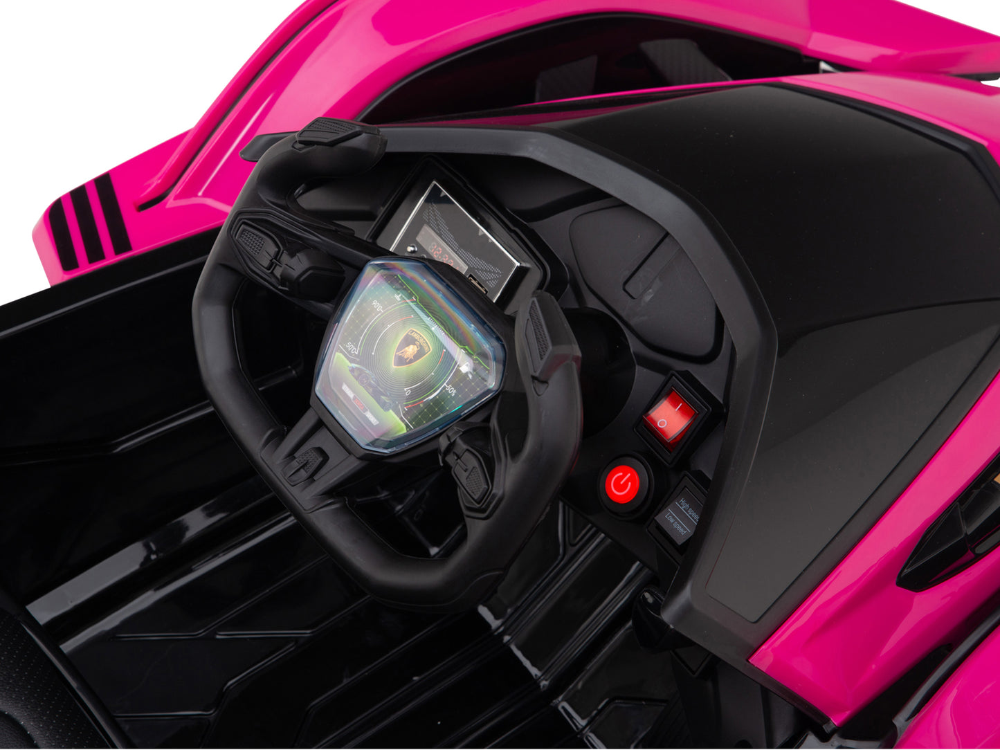 Lamborghini V12 Vision GT Kids Ride On Car with Remote Control - Pink