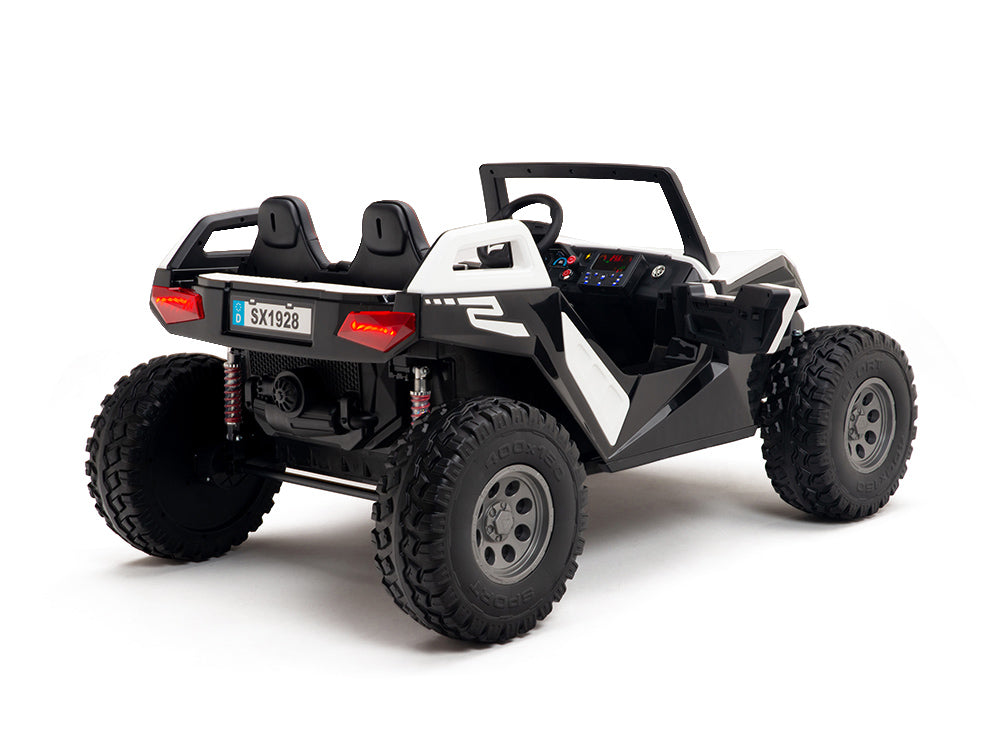 24V Red Tiger All Terrain UTV Ride on Buggy with Remote - White