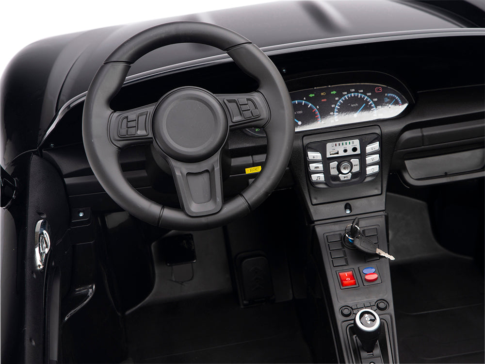 24V Super Sport GT Kids Ride On Car - Black