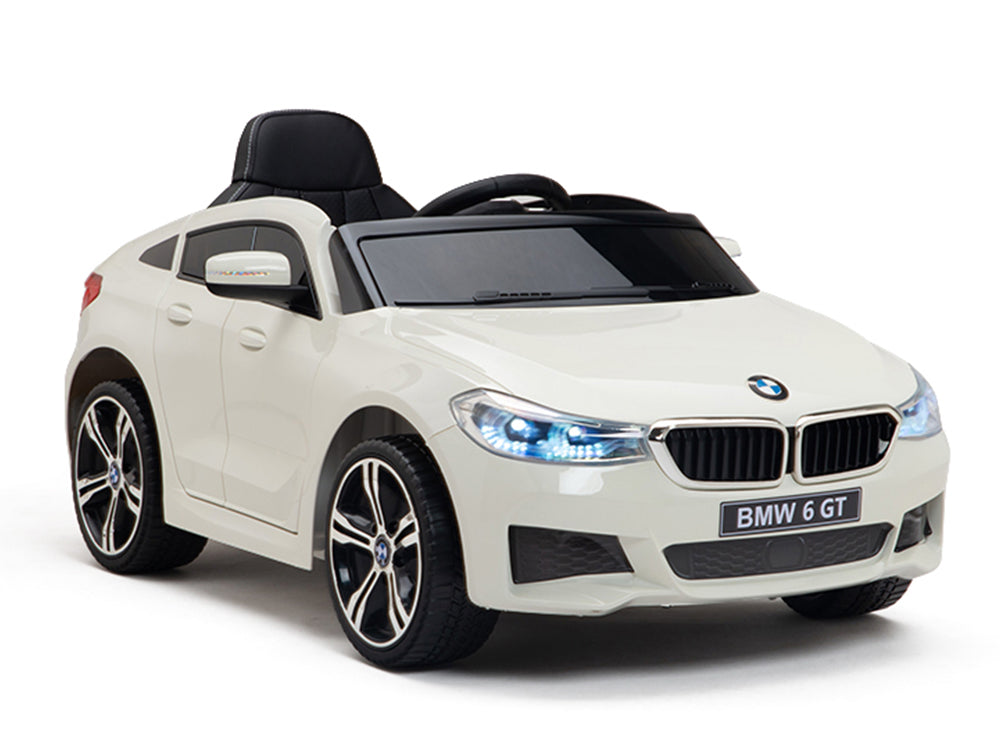 12V BMW 6 Series GT Kids Electric Powered Ride On Car with Remote - White