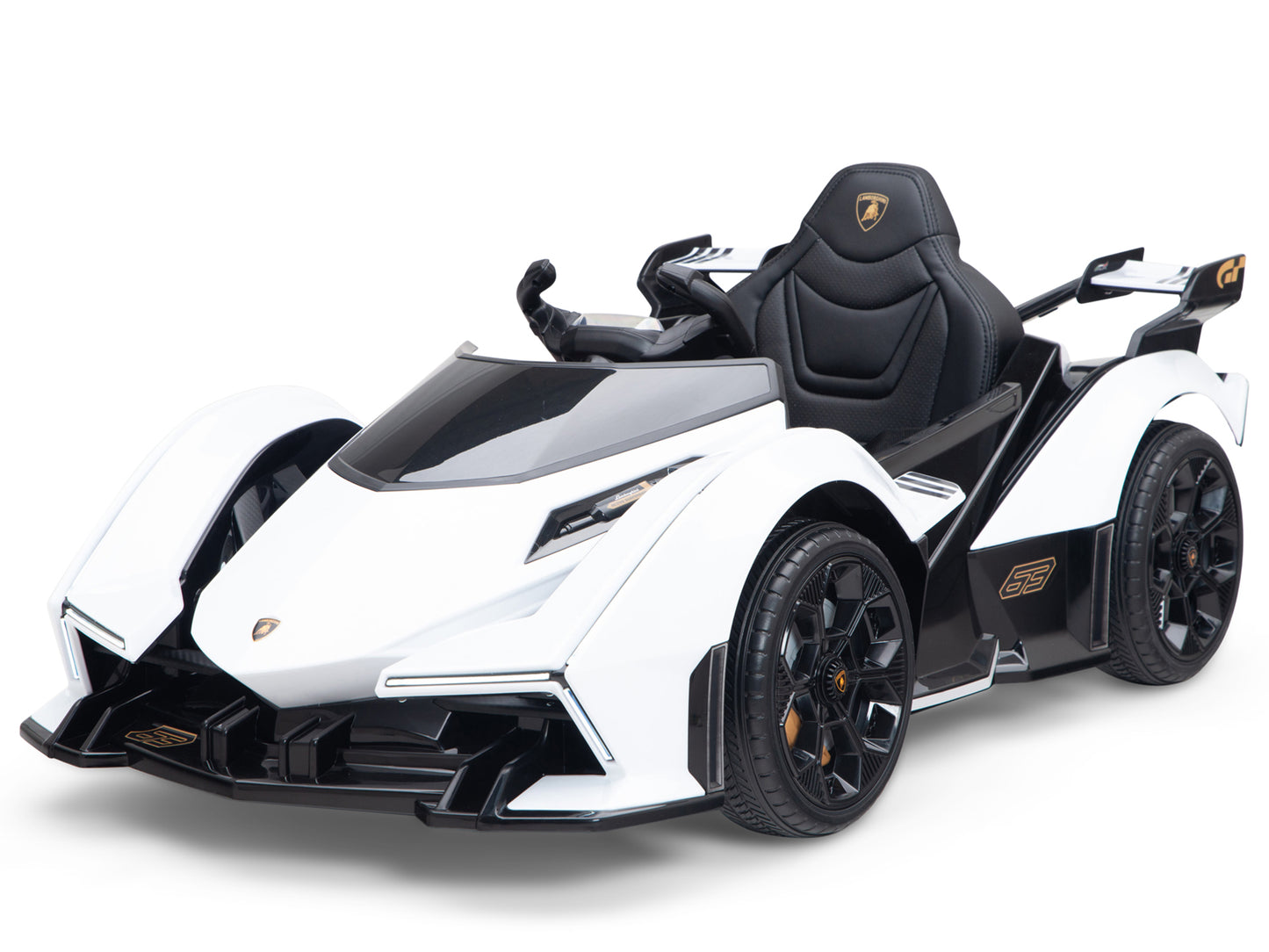 Lamborghini V12 Vision GT Kids Ride On Car with Remote Control - White