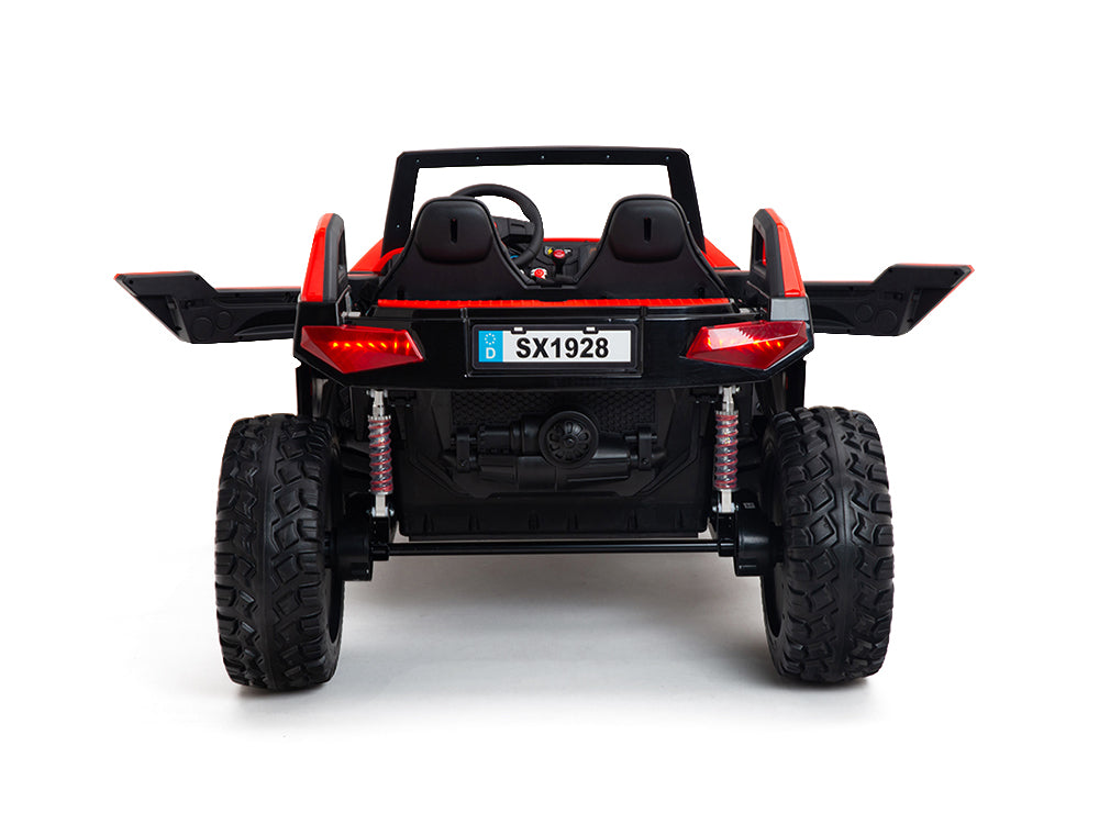 24V Red Tiger All Terrain UTV Ride on Buggy with Remote - Red