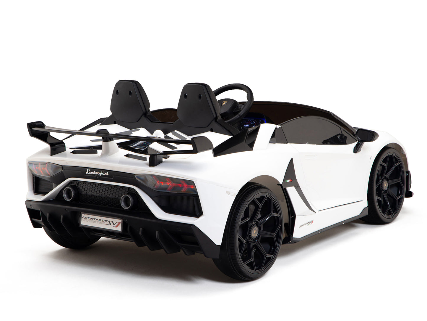 24V Lamborghini SVJ Ride On DRIFT Car with Remote Control - White