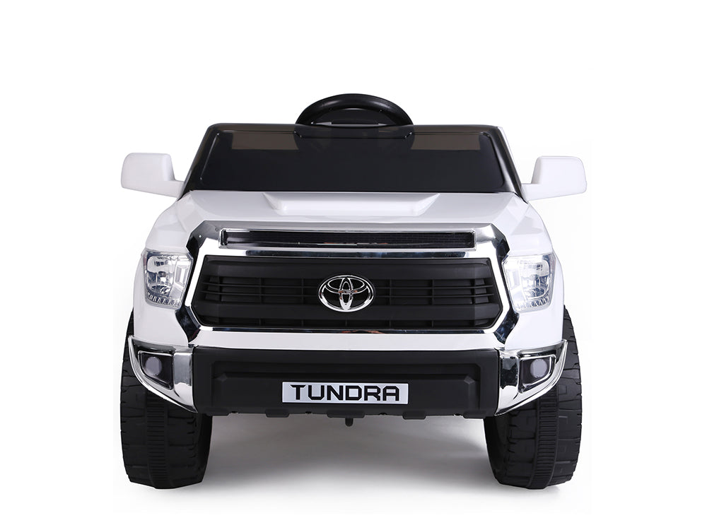 12V Kids Battery Powered Mini Toyota Tundra Ride-On Truck with Remote Control - White