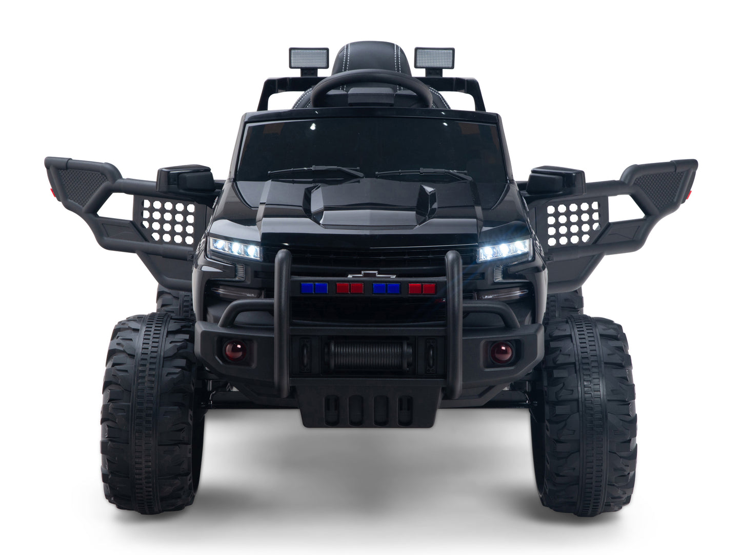 24V Chevrolet Silverado Lifted Ride On Truck with Remote Control – Black