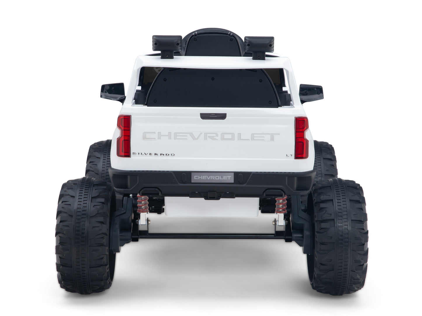 24V Chevrolet Silverado Lifted Ride On Truck with Remote Control – White