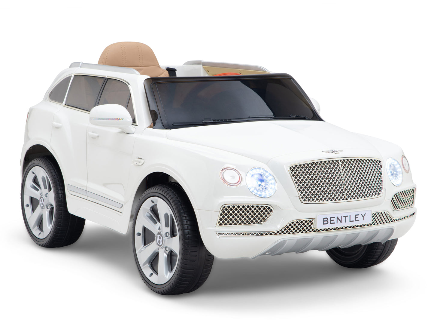 12V Bentley Bentayga Kids Electric Ride On Car/SUV with Remote - White