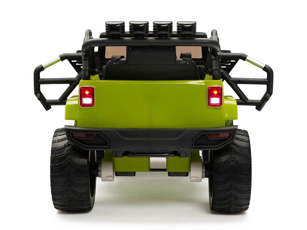 12V Jeep Rubber Wheels Green