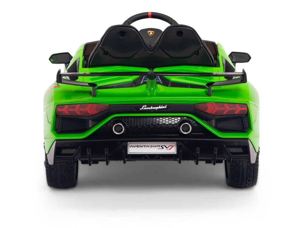 12V Kids Ride On Sports Car Battery Powered Lamborghini Aventador SVJ with Remote - Green